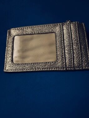 Pebbled Metallic Gold Cardholder ID Wallet